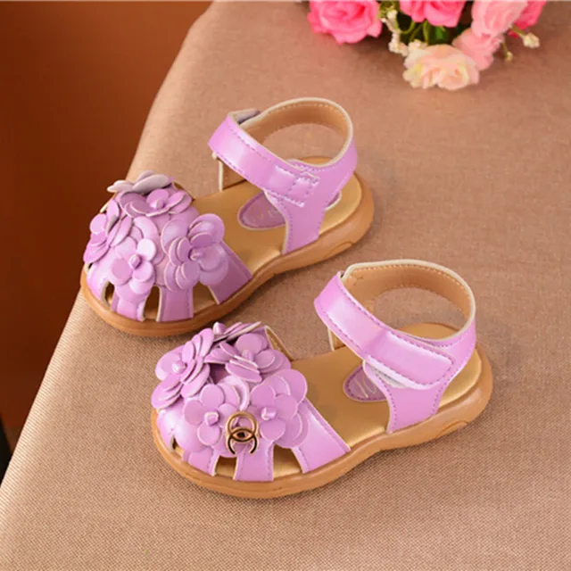 DapChild Kids Sandals Little Girl Summer Shoe Closed Toe Princess Shoes