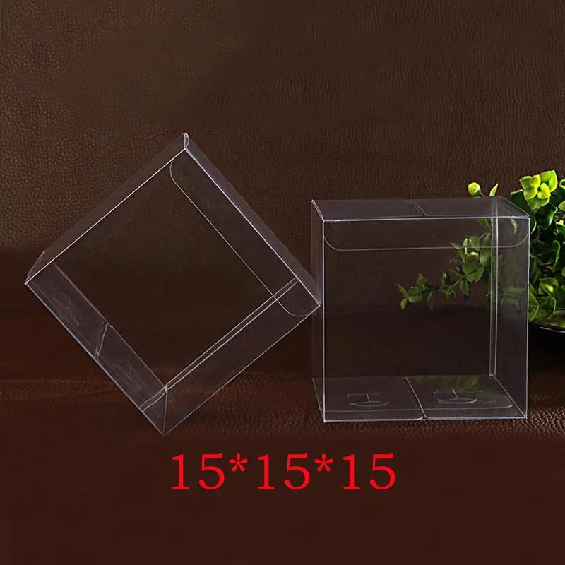 50pcs 15x15x15cm jewelry gift box clear boxes plastic box transparent