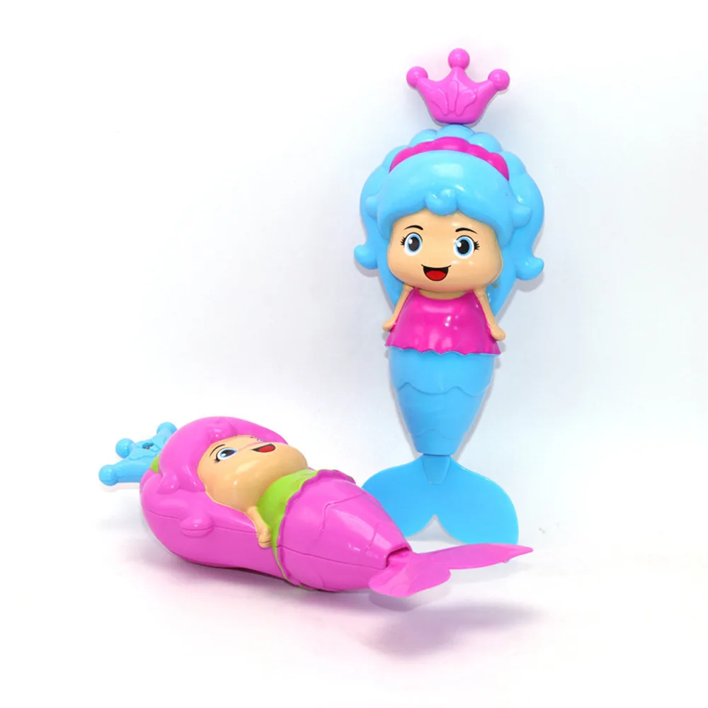 Mermaid Bath Tub Fun Swimming Baby Bath Toys Wind Up Floating Water Toy For Kids