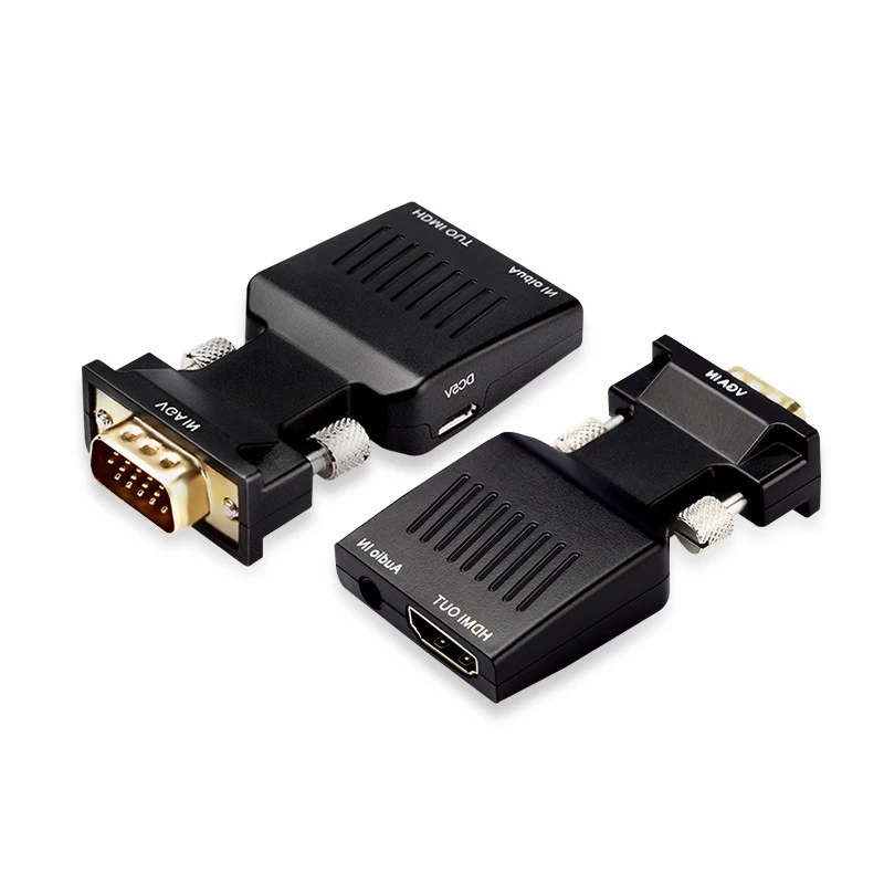 5 шт./лот Переходник HDMI VGA мама папа аудиокабель видеоконвертер 1080P проектор для ПК
