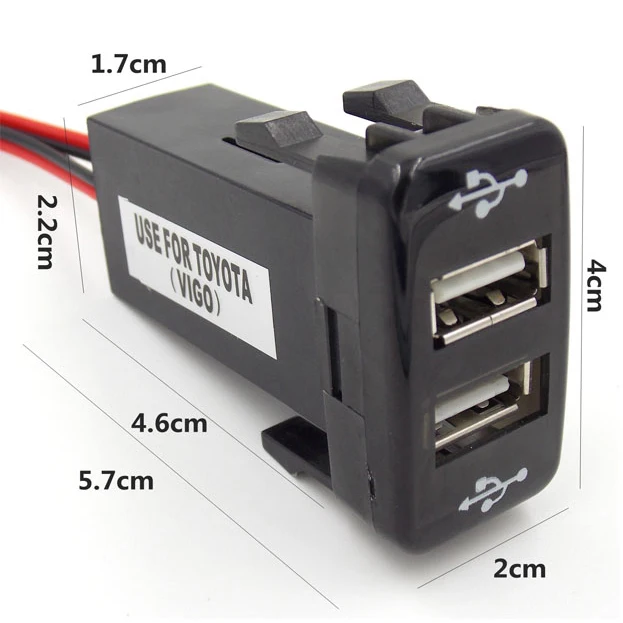 Toyota VIGO Dual USB Socket Charging Adapter (3)
