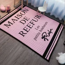 145x195 см белый черный кролик крест мультфильм Игровой Коврик противоскользящий толстый большой пол ковры площадь ковер для гостиной Дети спальни ковры