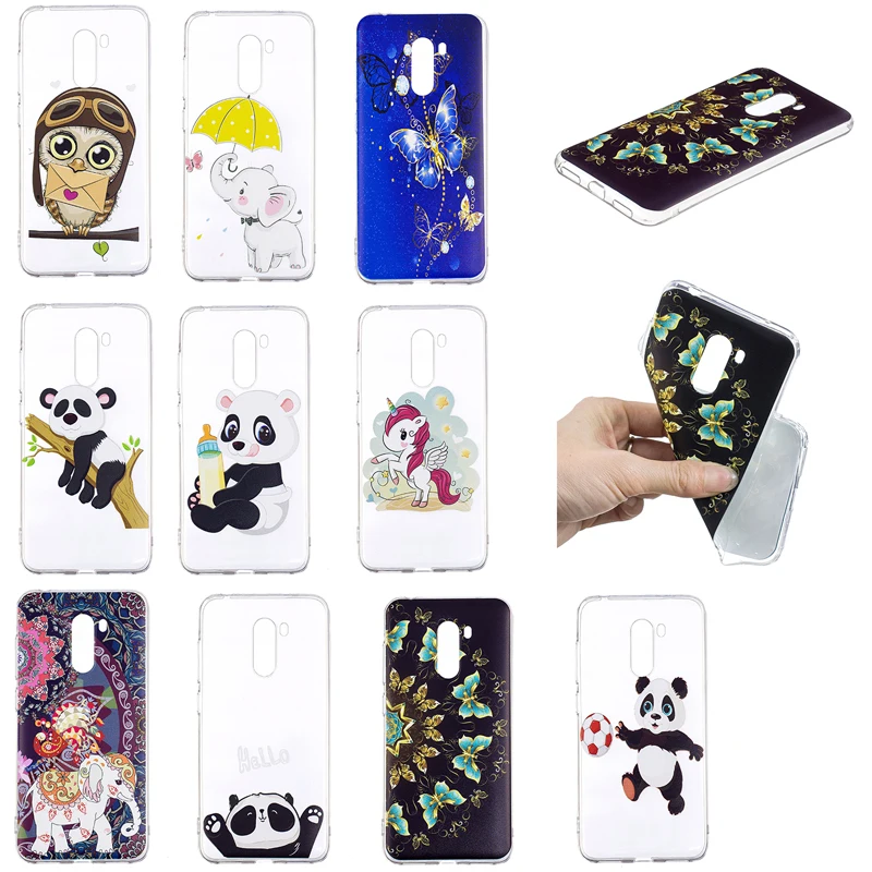 Fashion Cute Panda Mobile Phone Soft Clear Silicone TPU Cases Cover Shell Hull Coque Fundas Capa Etui for xiaomi Pocophone F1 | Мобильные
