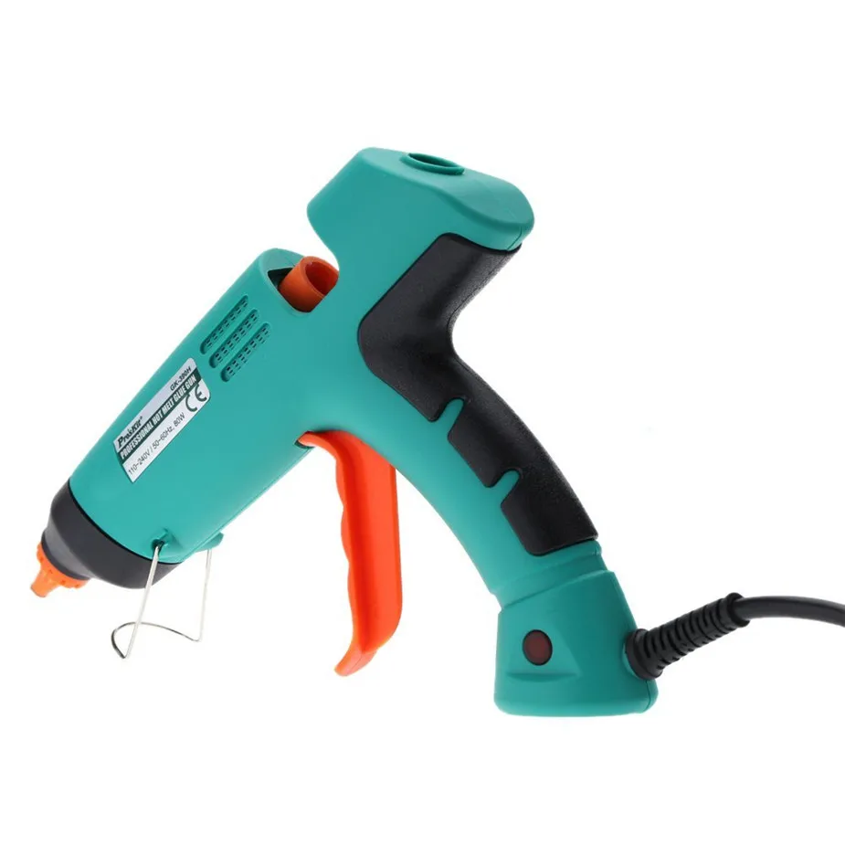 

Original GK-389H GK-390H Power Tool Professional 80W 100W Melt Hot Glue Gun With LED Indicator Pistolet Colle+3 pcs Glue Sticks