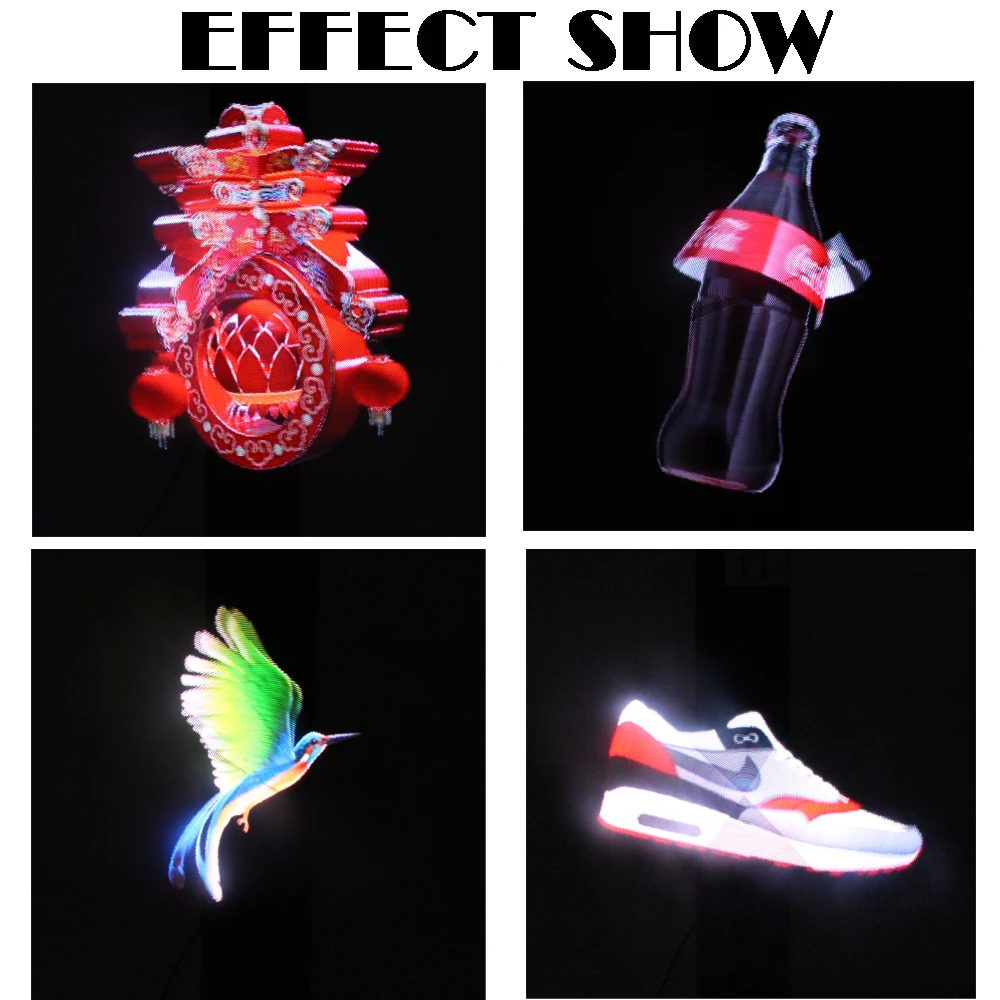 60CM Hologram Advertising Display With WiFi control Remote3D LED Fan Holographic Imaging Naked Eye commercial Holiday Decoration