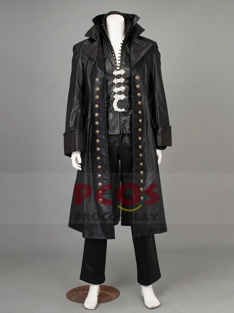 

High Quality~ Pirate Hook Cosplay costume Once Upon a Time Senson 4 Captain Hook Cosplay Costume Black Version mp002964