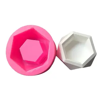 

Diamond Hexagon Succulent Plant Container Mold DIY Flower Pot Silicone Cement Fleshy Flower Bonsai Handmade Mould Clay Craft