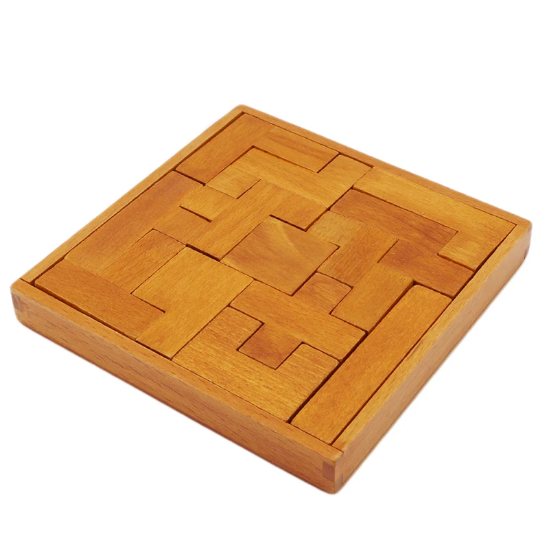 Головоломка строительные блоки образовательная разведка коробка игрушка деревянная игра