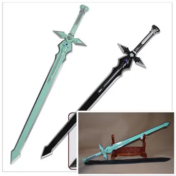 

Sword Art Online Kirito Kirigaya Dark Repulser Sword Leather Sheath Real Steel Blade Cosplay Props