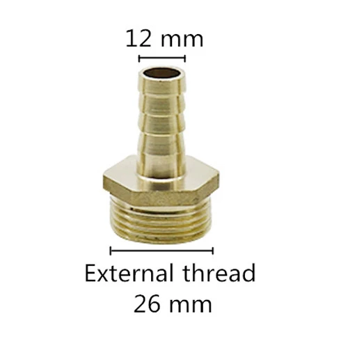 8-19 мм до 3/" Женская/Мужская резьба водяной шланг соединитель зажим для аквариумного шланга Столярный газ Мягкая трубка Орошения Аксессуар - Цвет: Brass