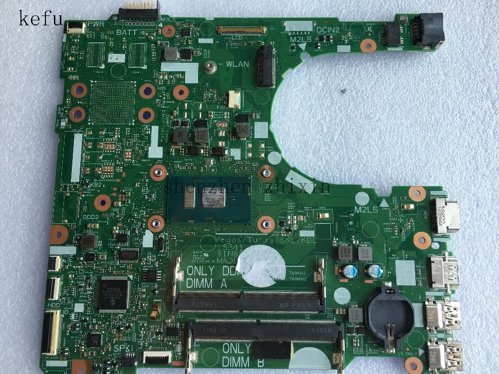 Материнская плата KEFU для ноутбука DELL 3568 модель I7 7500U 02HKXD 2HKXD 91N85 DDR4