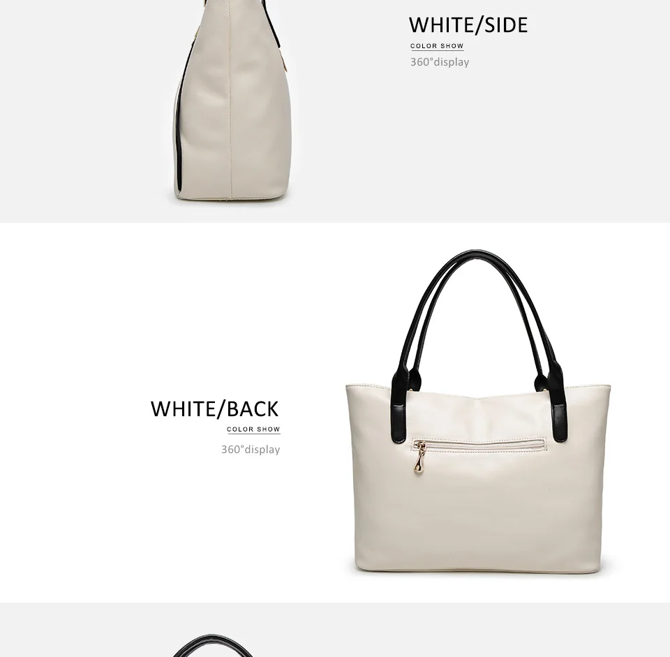 Простая роскошная женская кожаная сумка на плечо Большая вместительная сумка из искусственной кожи женская сумка белая женская сумка Повседневная ручная сумка