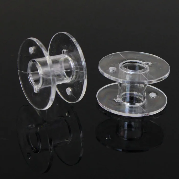 

2019 high quality Lots 10 Clear Plastic Bobbins For Brother Janome Singer Sewing Machine#T2