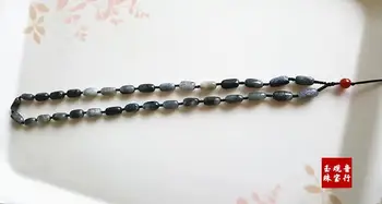 

Natural seeds of Hetian jade seed Carved beads Jade Necklace Rope