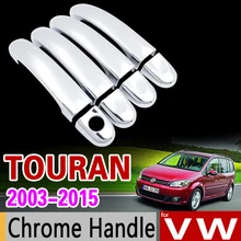 Para VW Touran 2003-2015 Chrome Cubierta de La Manija del Juego para Volkswagen 2005 2007 2009 2011 2013 Accesorios Del Coche de Estilo Pegatinas