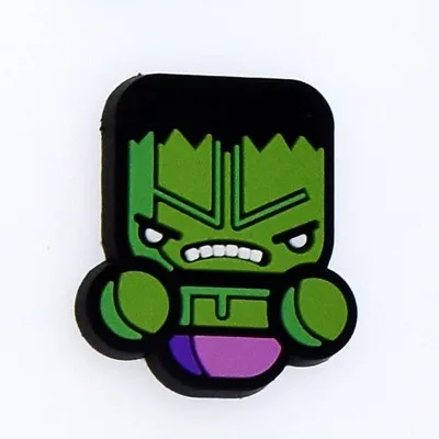 1Pcs PVC Super Hero Avenger Shoe Charms Shoe accessories Shoe decoration Shoe Buckles Accessories Fit Wristband/Croc JIBZ W2747 