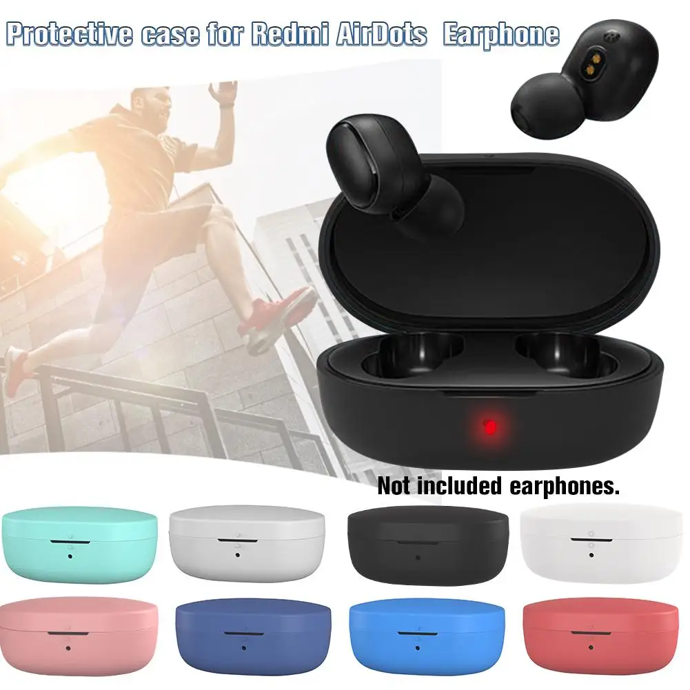 

TWS Bluetooth Wireless Earphone Protective Case Anti-shock Flexible Silicone Cover For Xiaomi Redmi Airdots Earphone Accessories