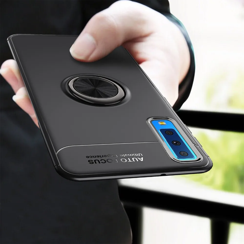 

HYAIZLZ Capa for Galaxy A7 2018 SM-A750 Case TPU Hidden Kickstand with Car Magnet Case for Samsung Galaxy A7 2018 Cover Fundas
