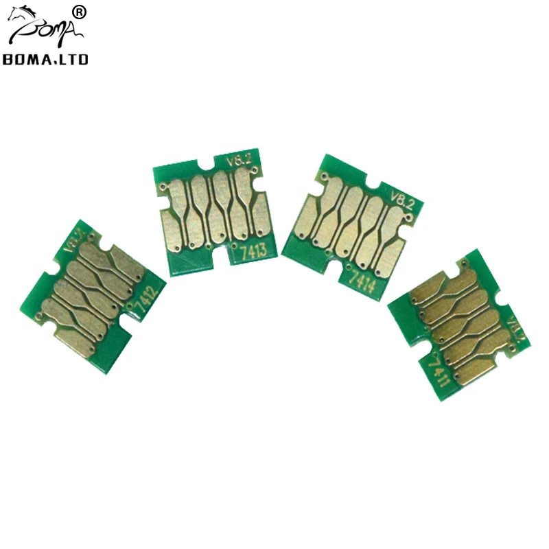 

T741X T7411 741 Cartridges Chip For Epson Sure Color F6070 F6200 F6000 F6270 F7000 F7070 F7100 F7170 F7200 F7270 INK Tank Chip