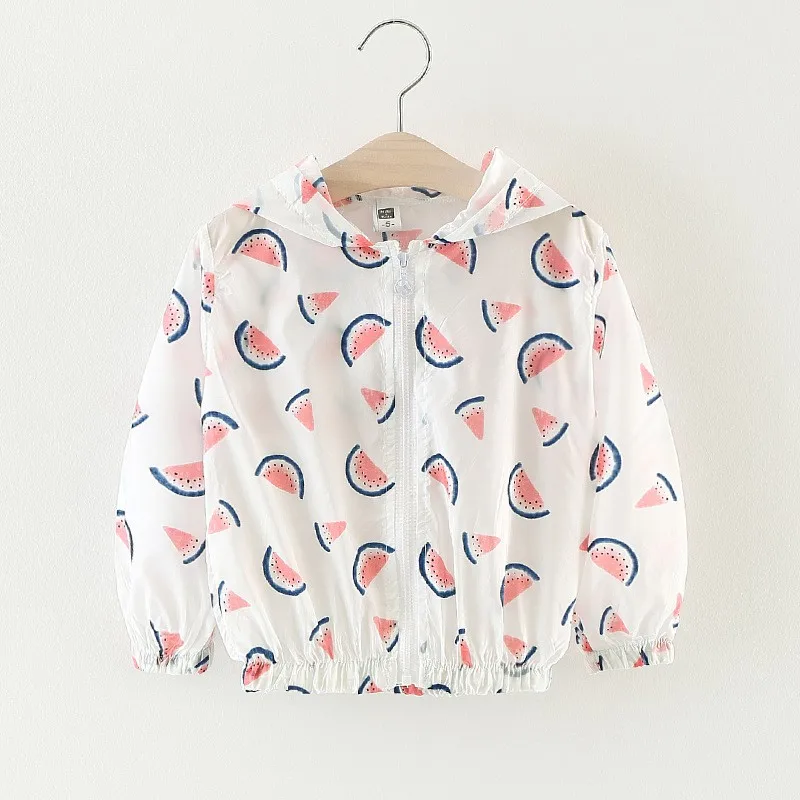 

Baby Girl Sunscreen In summer South Korean style Cute Fruit design Prevent bask in Clothes for Children Kids