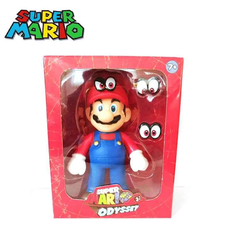 Super Mario Figures Toys Super Mario Bros Figura Anime Luigi Mario Maker Odyssey PVC Action Figure Model 16CM With Retail-Box