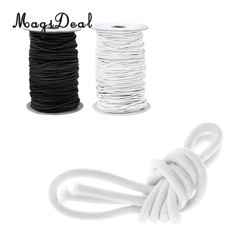 MagiDeal 2mm Elastic Bungee Rope Shock Cord Band Tie Down Stretch for Marine Kayak Boat Trailer - Various Colors & Sizes