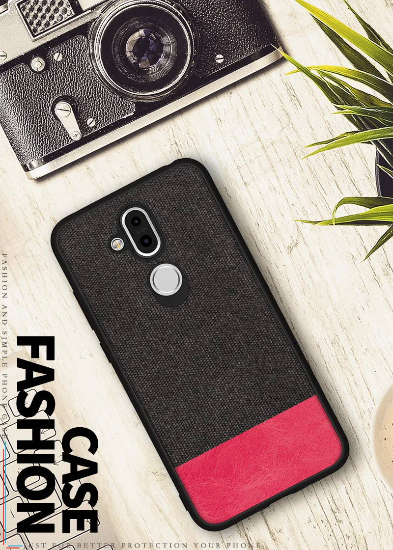 For Nokia X7 Case New Nokia 8.1 Case Full protection Hybrid PU Cloth TPU Business Dark Gentleman Case For Nokia X7 Case20