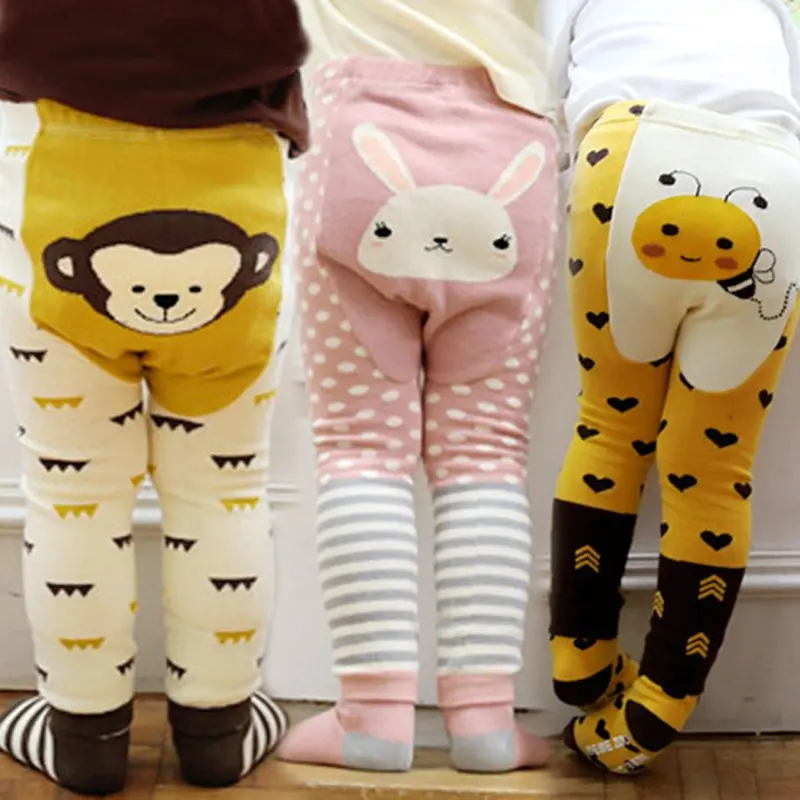 2017 Brand Unisex Cartoon Bee Monkey Rabbit font b Tights b font Baby Girl Boy Cotton