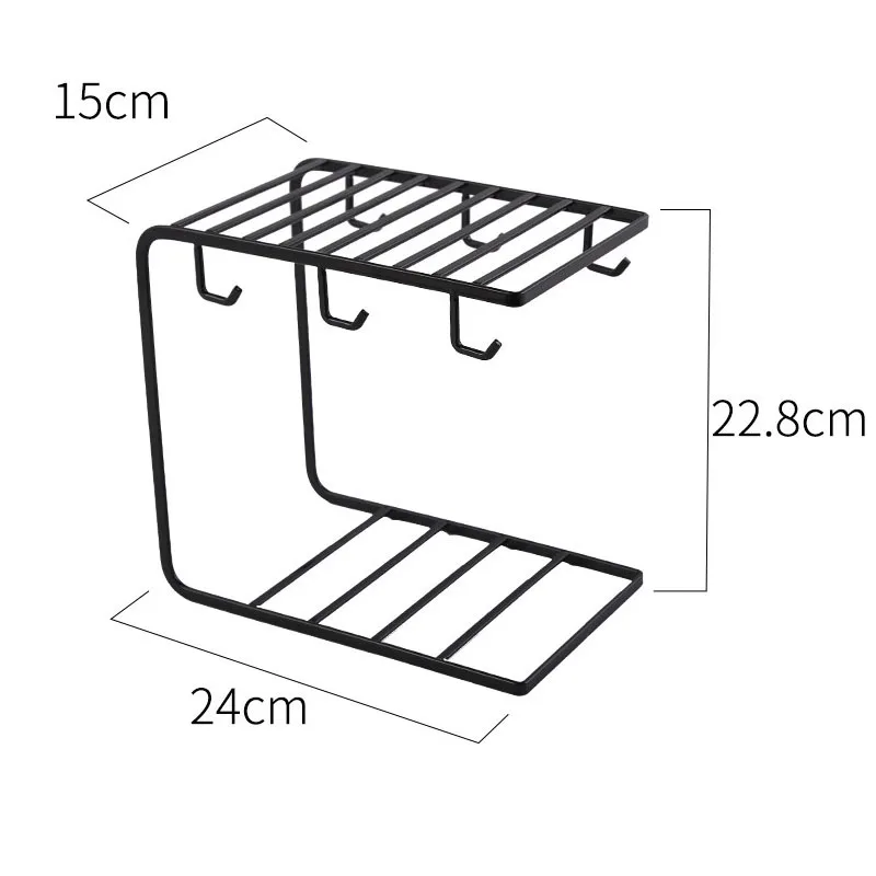 Железный кухонный органайзер для ванной комнаты полка для хранения стеллаж для кофейных чашек шкаф подвесной крючок полки для полотенец грудь сушилка для чашек держатель