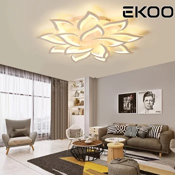 

EKOO Modern LED lily flower Acrylic Ceiling Home Lights Fixtures 3 color Dimmable With Remot For hallway, aisle, balcony etc.