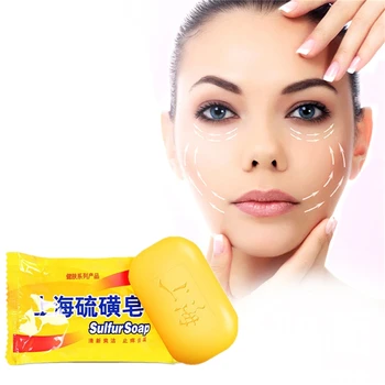 

85g Shanghai Sulfur Soap Skin Conditions Acne Psoriasis Seborrhea Mite Anti Fungus Perfume Butter Bubble Bath Healthy Soaps