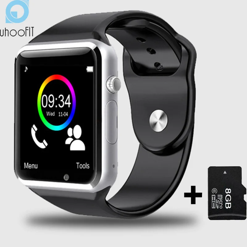 Детские Bluetooth Смарт-часы для мужчин с камерой Facebook Whatsapp Twitter Синхронизация SMS Smartwatch поддержка SIM TF карты для Android PK A1