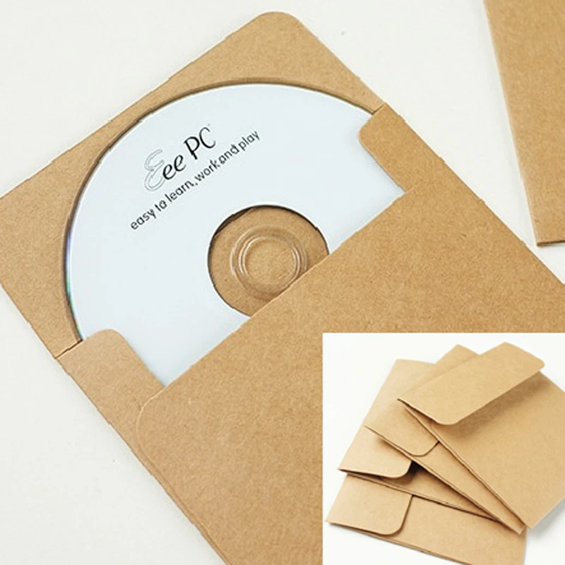 5 шт. толстый конверт чехол для CD из крафт-бумаги мешок пустой крафт-Почтовые открытки приглашения бумага для писем Бумага сумка 13x13 см