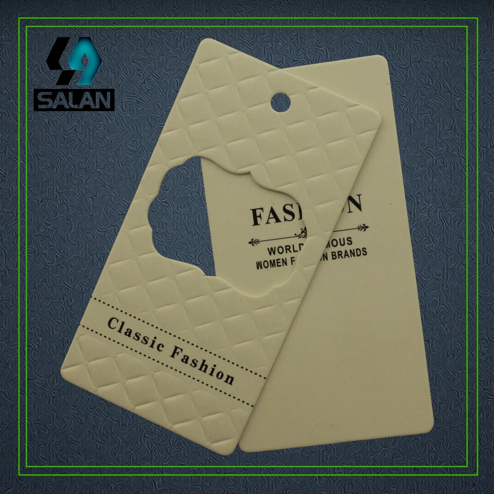 Custom embossed logo paper Cardboard printed clothing Price Hang Tag swing Gift Tag Garment