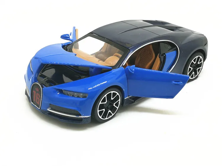1:32 Масштаб Bugatti Chiron сплав автомобиля Diecasts игрушечные транспортные средства модель автомобиля Металлическая Модель автомобиля игрушки с вытягивающим черным звуком для детей Подарки