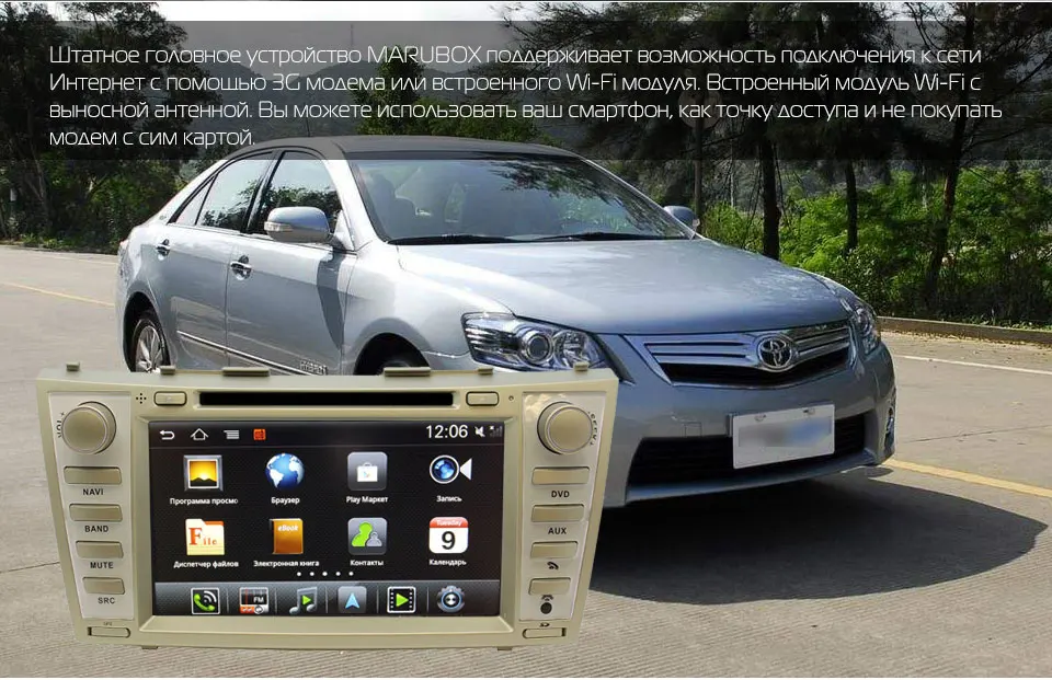 Perfect MARUBOX I064,Car Multimedia Player for Toyota Camry 2006 - 2011,Auotradio,GPS,DVD,Bluetooth,3G ,Head unit with CPU 1GHz 4