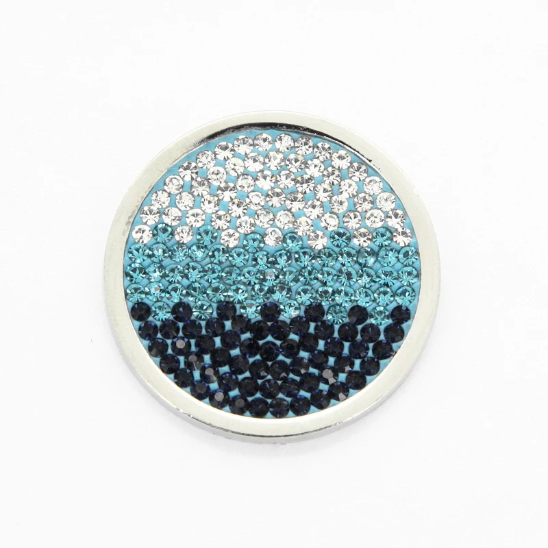 Vinnie Design Jewelry New Arrival 33mm Coin with Blue and White Crystal fit 35mm Frame My Holder Pendant | Украшения и аксессуары