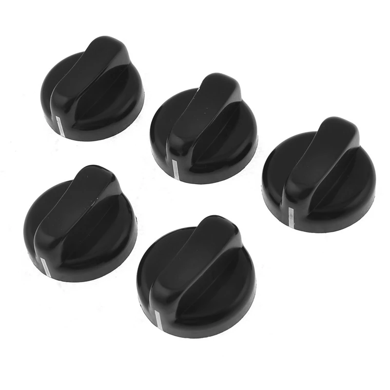 5 шт кухонные черные пластиковые ручки управления газовой плиты - Цвет: Black