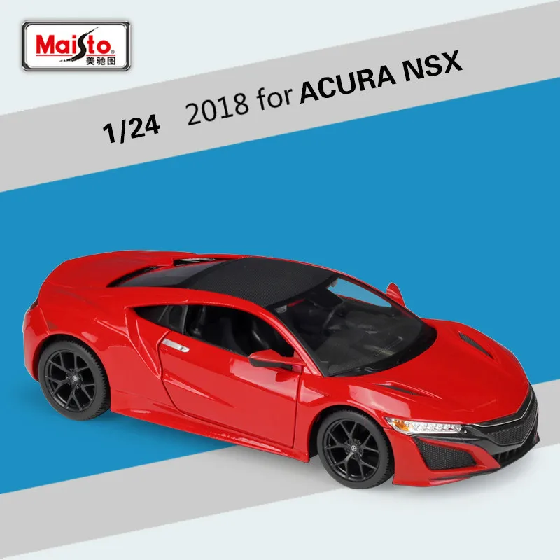 

Maisto 1:24 for Acura 2018 NSX Sports Race Car Model Simulation for ACURA Alloy Model Car Super Racing Diecast Toys for Children