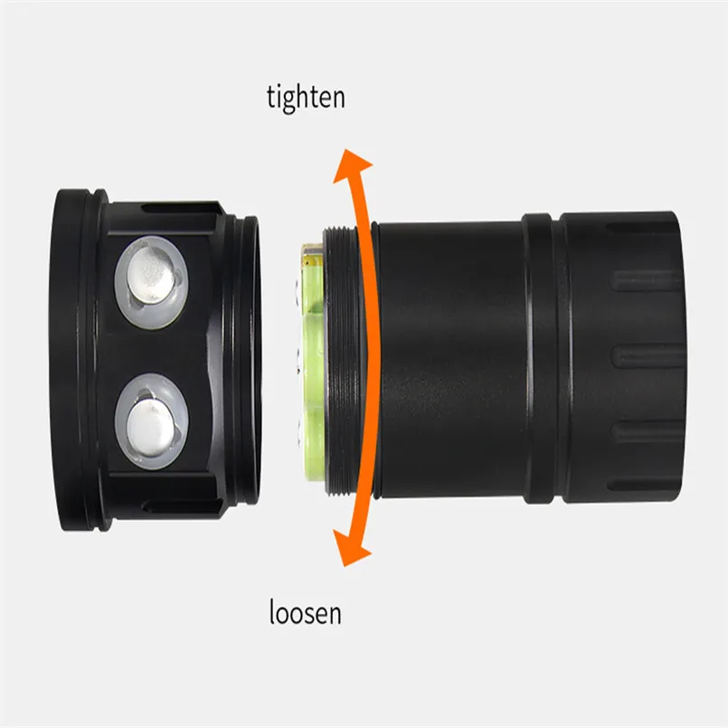Top 80m LED Diving Flashlight Photography Light Underwater IPX8 Waterproof Torch Lamp Super Bright Flashlight Bicycle Light 40OT18 5