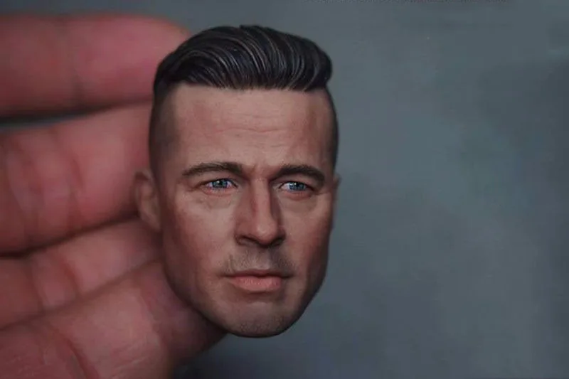 

Brad Pitt 1/6 Scale Male Head Sculpts Model Toys Man Head Carving For 12" Action Figure Body Accessory Freeshipping