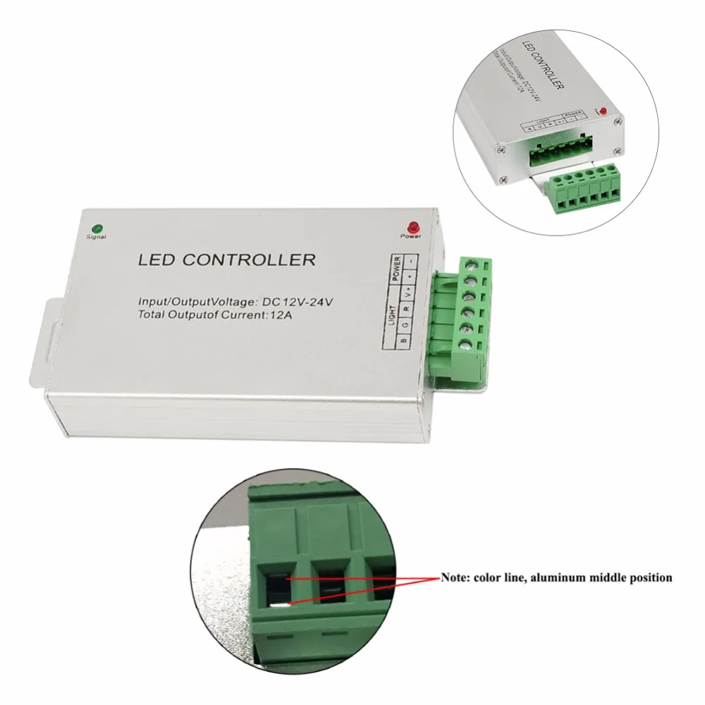 RGB Led контроллер для 3528 5050 smd Светодиодная лента 12В 24В 12А 44 клавишный Беспроводной