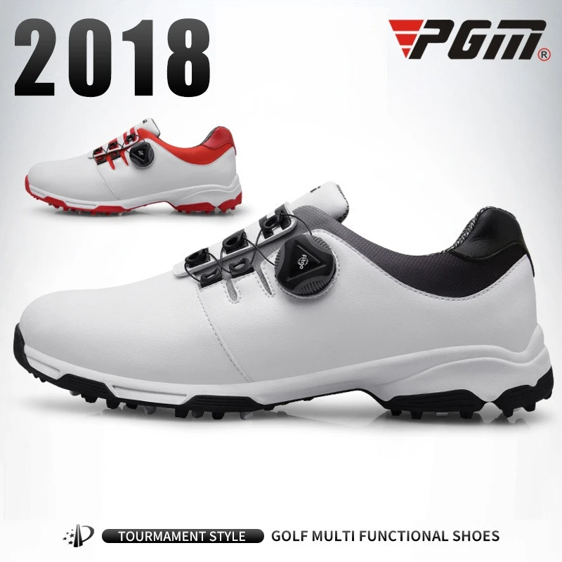 

Pgm Men Professional Golf Shoes Waterproof Rotating Buckle Shoeslace Sneakers Breathable Non-Slip Shoes Trainers Plus Size D0472