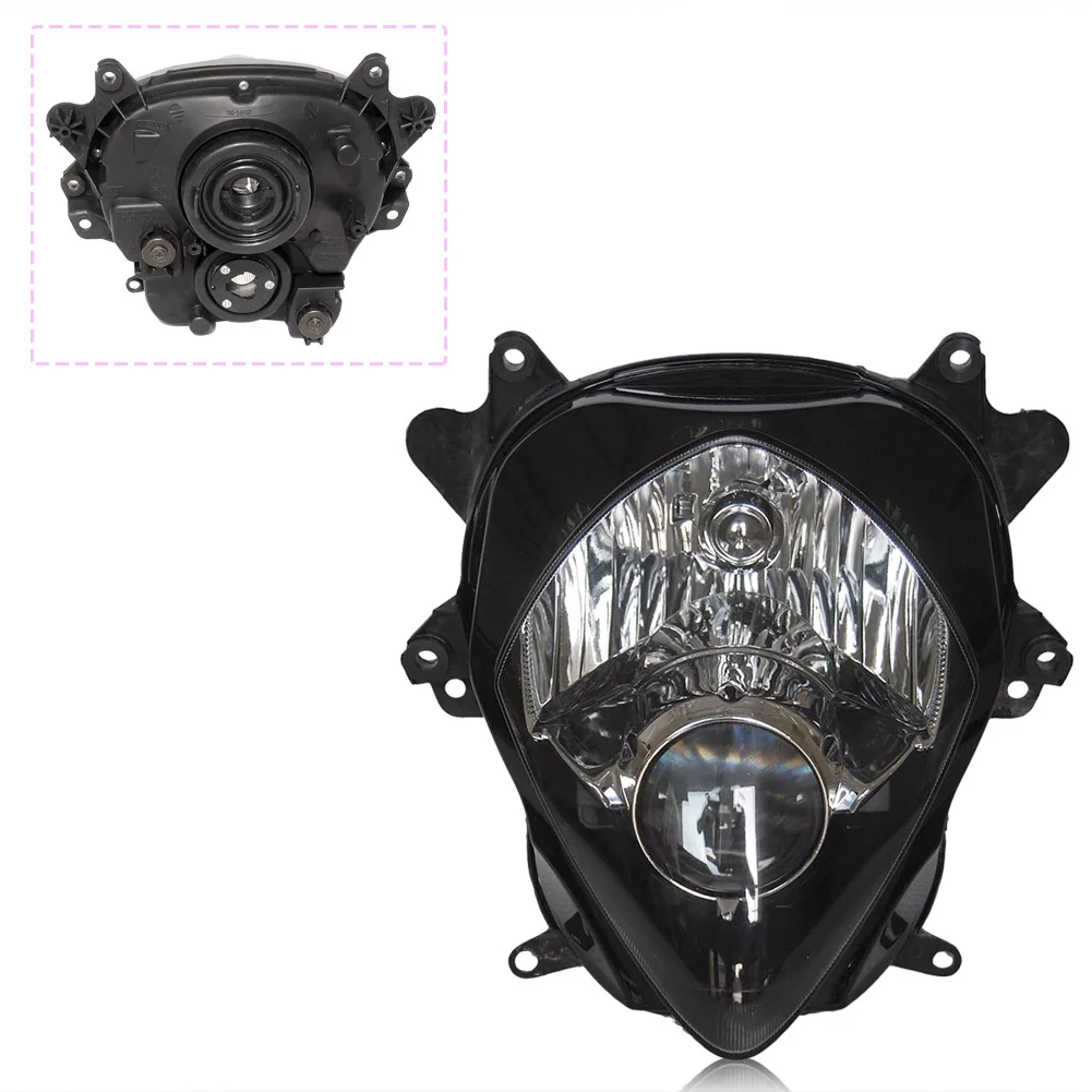 Motorcycle Headlight for Suzuki GSXR 1000 K7 2007 2008, Black Front Motor Headlamp Lighting Lights, China Parts