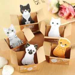 3D кошки блокнот для заметок мультфильм Животные бумага Липкие заметки милые блокноты для книг офисные школьные принадлежности корейские