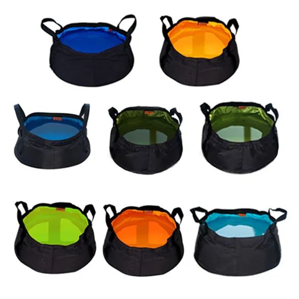 

8.5L Foldable Hiking Camping Washbasin Bucket Outdoor Fishing Washing Basin Lightweight Portable Survival Kits Send Random color