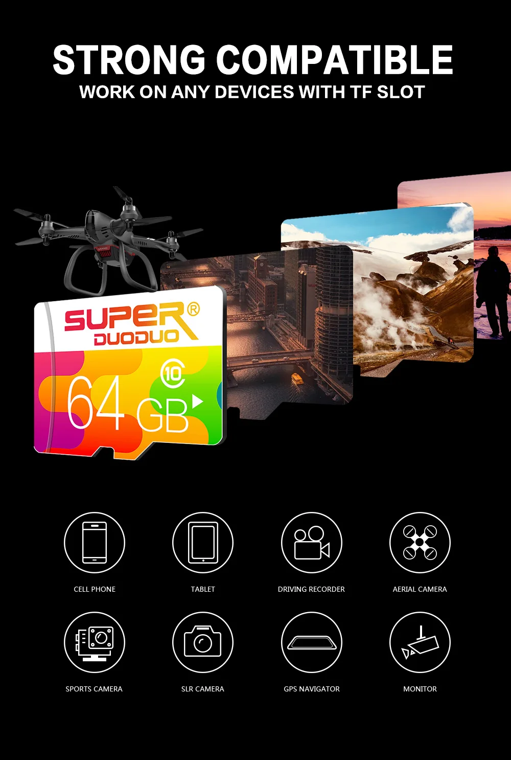 Micro sd карта 32 Гб 64 Гб 128 Гб класс 10 карта памяти 8 Гб 16 Гб класс 10 SDXC/SDHC mini TF карта