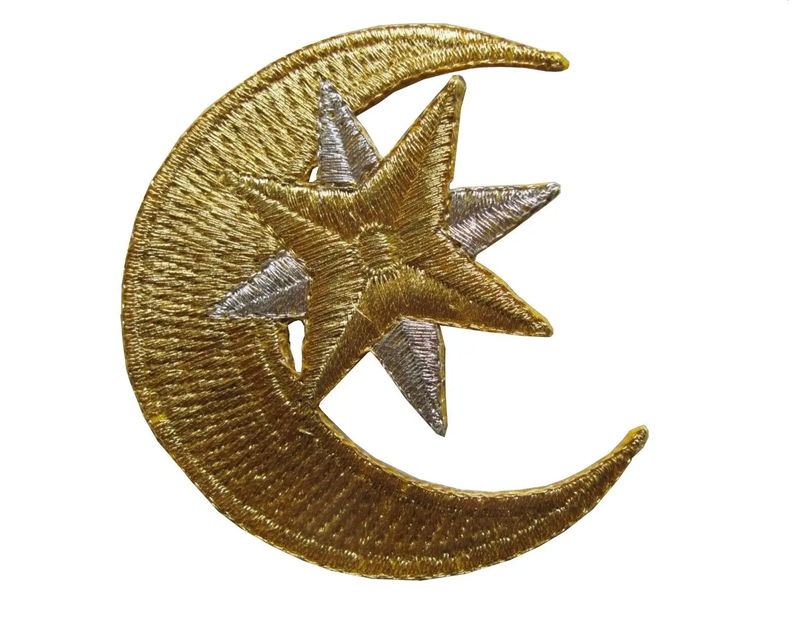 

Custom Patches Embroidered Logo Moon metallic thread Embroidery Iron On sew on Velcros Applique for promotioal give away gifts