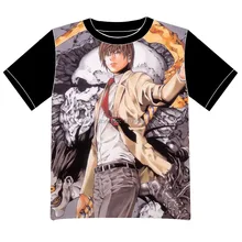 Envío Libre Death Note Anime manga T-shirt Las Mujeres de Los Hombres Cosplay Camiseta de Malla Negro Tee 006