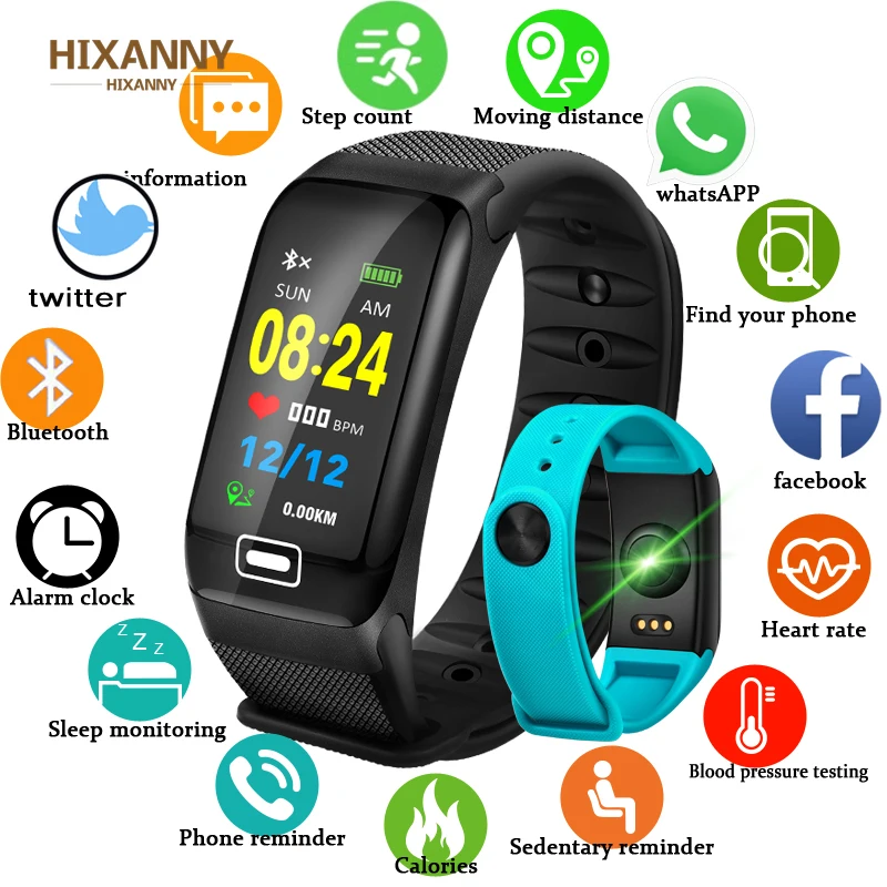 

2019 Smart Sport Bracelet New Waterproof Watch Blood Pressure Heart Rate Detection Pedometer for IOS Android Fitness Watch +Box